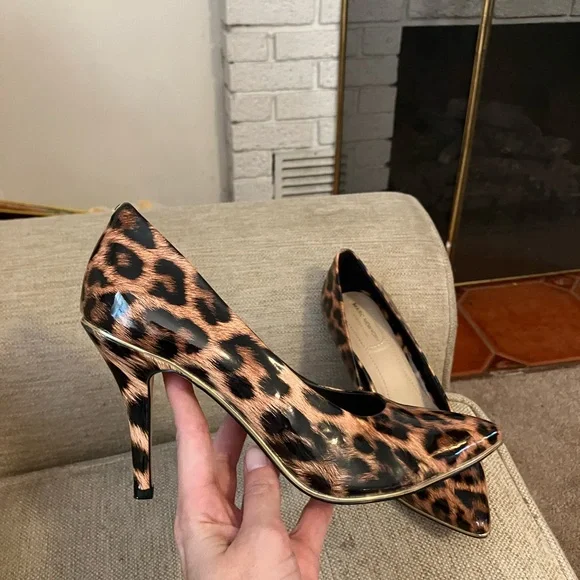 Marc New York patent leather cheetah print stiletto heel - Picture 4 of 9